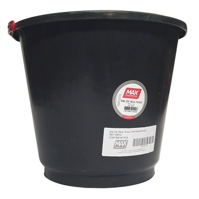BALDE PLAST MULTIUSO 12L PRETO