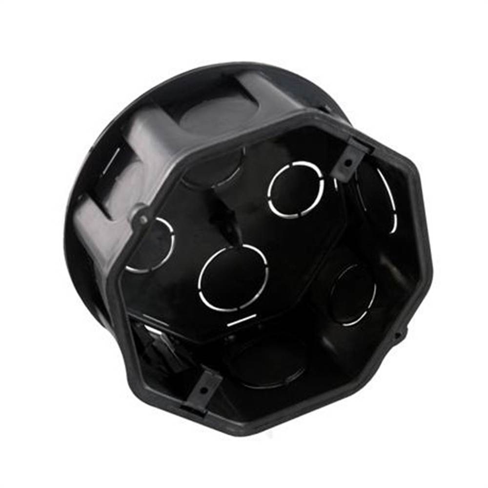 CAIXA LUZ PVC OCTOG FMS 4 X 4 PRETA