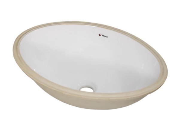 CUBA EMBUTIR GARDENIA OVAL M1 49 X 38CM BRANCA