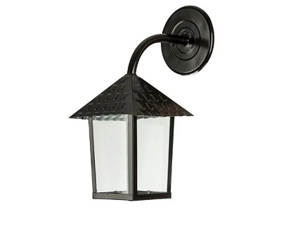ARANDELA COLONIAL QUAD 1 X E-27 PRETA