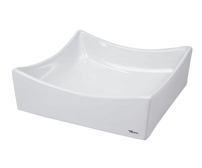 CUBA DE APOIO MALVA QUAD 35 X 35CM BRANCA