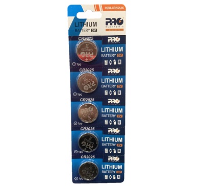 BATERIA LITHIUM CR2025 CRT C/ 5UN
