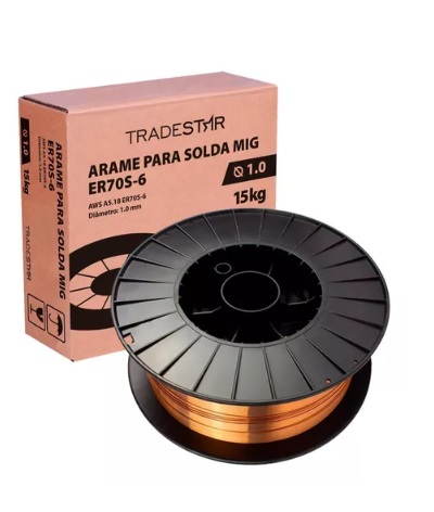 ARAME SOLDA MIG COM GAS 1.0MM RL C/ 15KG