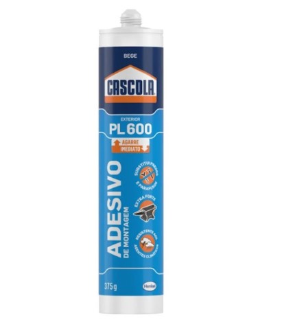 ADESIVO DE MONTAGEM PL600 CASCOLA 375G BEGE