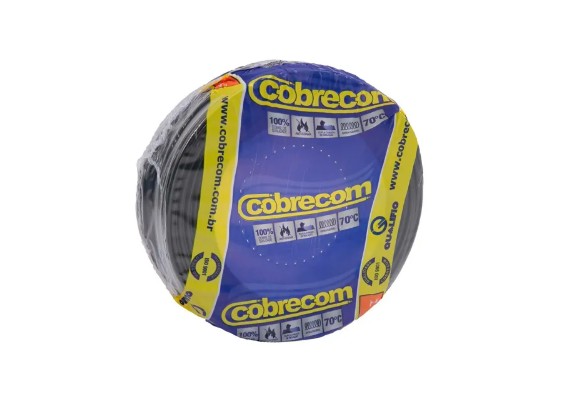 CABO FLEXIVEL  2.5MM PRETO RL C/ 100M