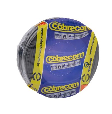 CABO FLEXIVEL  4.0MM PRETO RL C/ 100M