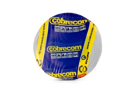 CABO FLEXIVEL  6.0MM BRANCO RL C/ 100M
