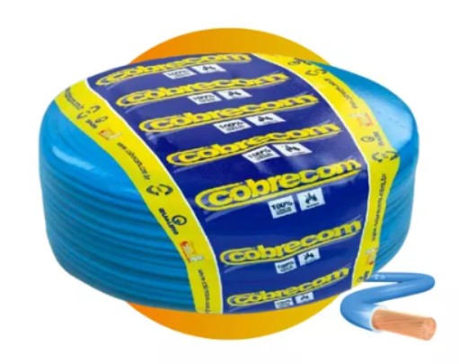CABO FLEXIVEL 10.0MM AZUL RL C/ 100M