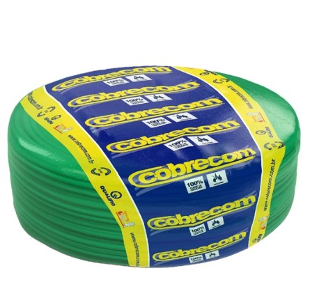 CABO FLEXIVEL 10.0MM VERDE RL C/ 100M