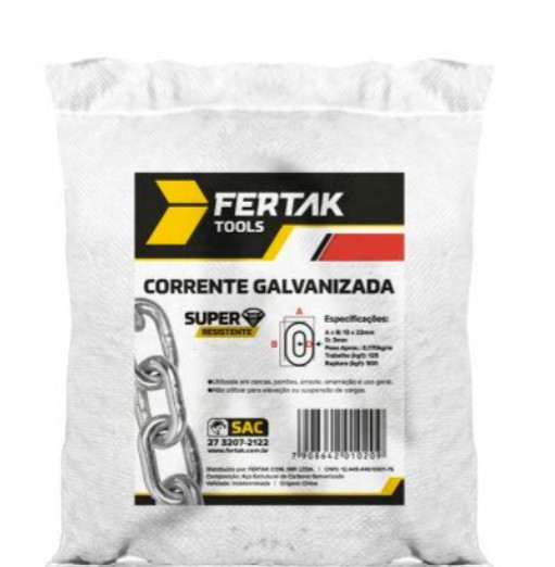 CORRENTE GALVANIZADA  6.0MM SC C/ 25KG