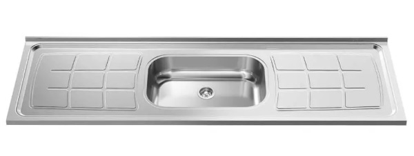 PIA INOX 1 CUBA 200 X 56CM S/ VALV