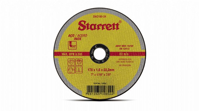 DISCO CORTE INOX 7" X 1.6MM X 7/8"