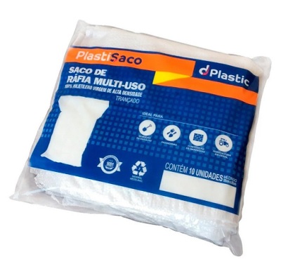 SACO RAFIA P/ ENTULHO 55 X 85CM PCT C/ 10UN