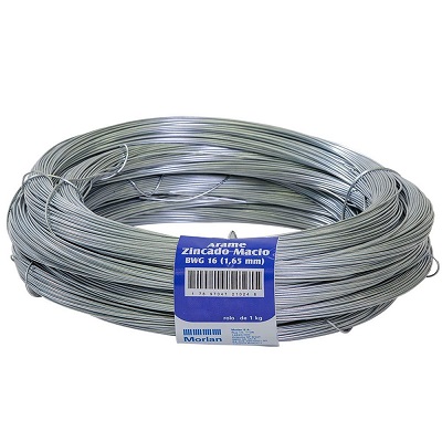 ARAME GALVANIZADO N°16 1.65MM RL C/ 1KG