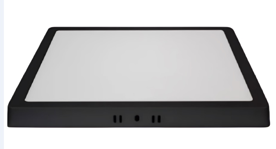 PAINEL LED ALUM SOB QUAD 18W 3000K PRETO