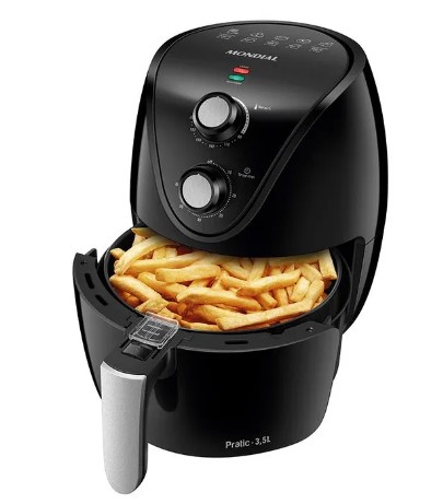 FRITADEIRA SEM OLEO AIR FRYER 3.5L PRETO