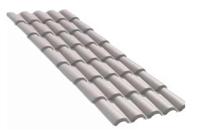 TELHA PVC COLONIAL 328 X 86CM CONCRETO