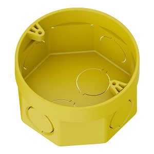 CAIXA LUZ PVC OCTOG 3 X 3 AMARELA