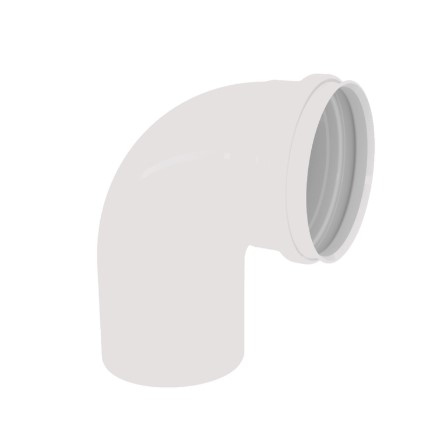 CURVA ESG CURTA 90° 75MM