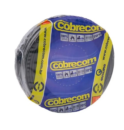 CABO PP 2 X 4.0MM PRETO RL C/ 100M