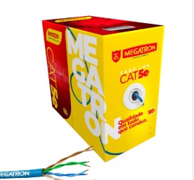 CABO REDE 4P CAT5E CX C/ 305M AZUL