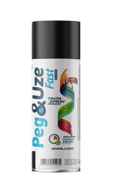 TINTA SPRAY UG PEG & UZE PRETO FOSCO 300ML