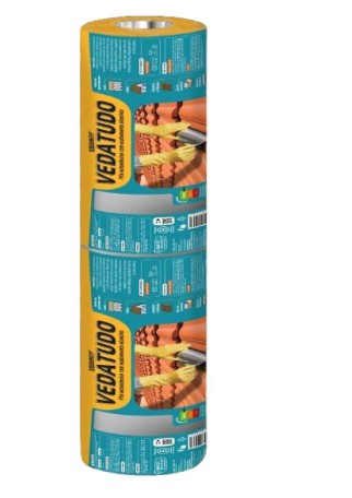 FITA AUTOADESIVA VEDATUDO 45CM RL C/ 10M