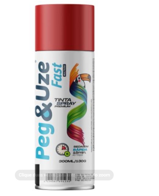 TINTA SPRAY AT PEG & UZE VERMELHO FOSCO 300ML