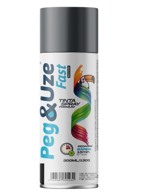 TINTA SPRAY AT PEG & UZE ALUMINIO 300ML
