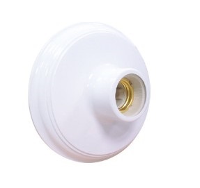 PLAFON PLAST PORCEL 100W BR
