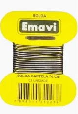 SOLDA ESTANHO EM FIO CARTELA 70CM