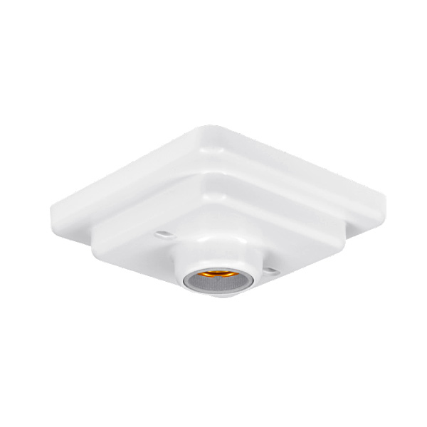 PLAFON QUADRADO PLAST PORCEL 100W BR