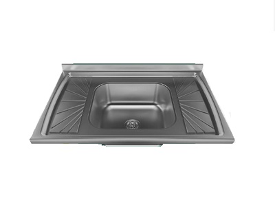 PIA INOX 1 CUBA  80 X 53CM S/ VALV