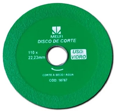 DISCO CORTE VIDRO P/ ESMERILHADEIRA 110MM