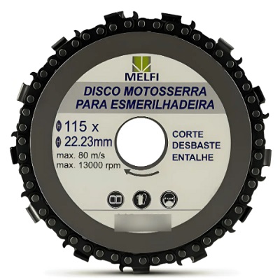 DISCO MOTOSSERA P/ ESMERILHADEIRA 115MM