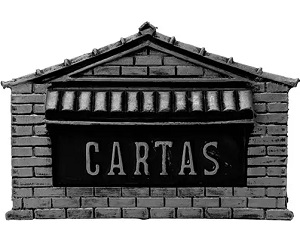 CAIXA CORREIO PVC CARTAS 28 X 15 X 20CM PRATA