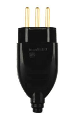 PLUG MACHO TITA 2P+T 10A 250V PT PCT C/ 10UN