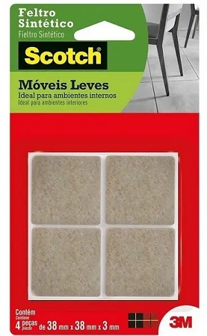 FELTRO MOVEIS SCOTCH QUAD TAM "G" CRT C/ 4UN