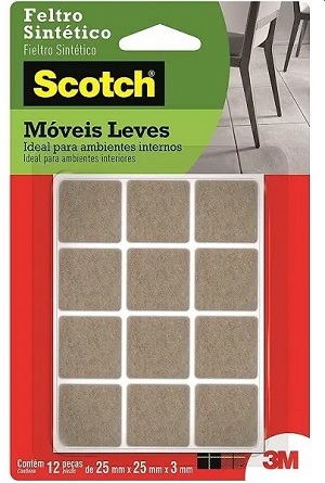FELTRO MOVEIS SCOTCH QUAD TAM "P" CRT C/ 12UN