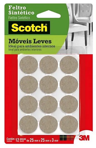 FELTRO MOVEIS SCOTCH RED TAM "P" CRT C/ 12UN