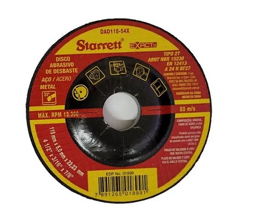 DISCO DESBASTE 4.1/2" X 5.0MM X 7/8"
