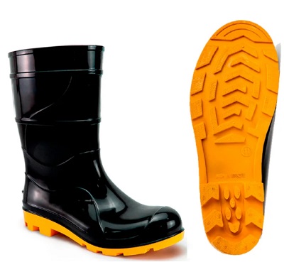 BOTA PVC CANO MEDIO 28CM S/ FORRO N° 39 PT/AM