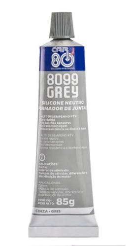 SILICONE NEUTRO ALTA TEMPERATURA 85G CINZA